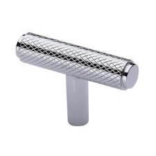 Heritage Knurled T-Bar Cabinet Knob C4415 Polished Chrome