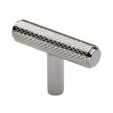 Heritage Knurled T-Bar Cabinet Knob C4415 Polished Nickel