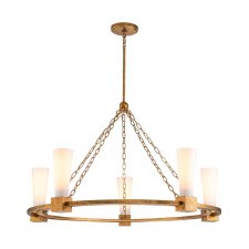 Elstead Kristy 5 Light Chandelier Distressed Gold Elstead Kristy 5 Light Chandelier Distressed Gold