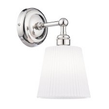 Laura Ashley Callaghan Bathroom Wall Light Polished Nickel