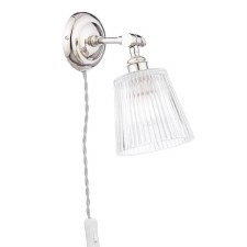 Laura Ashley Callaghan Plug-in Wall Light Polished Nickel