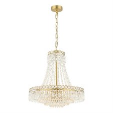 Laura Ashley Enid 5 Light Chandelier Antique Brass & Crystal