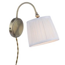 Laura Ashley Hemsley Wall Light Antique Brass