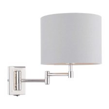 Laura Ashley Marlowe Adjustable Wall Light Polished Nickel