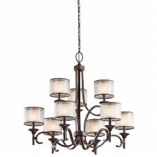 Kichler Lacey 9 Light Chandelier Mission Bronze Kichler Lacey 9 Light Chandelier Mission Bronze