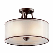 Kichler Lacey Small Semi Flush Light Mission Bronze Kichler Lacey Small Semi Flush Light Mission Bronze