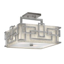 Hinkley Lanza Semi Flush Light Antique Nickel