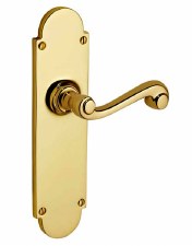 Brassart Constable 619 Door Handles Polished Brass Lacquered