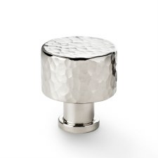 Hammered Leila Cupboard Knob 30mm Polished Nickel