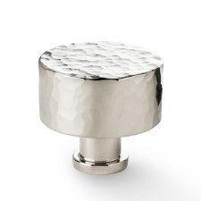 Hammered Leila Cupboard Knob 35mm Polished Nickel