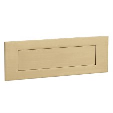 Croft 5000 Flush Letter Plate 254mm Satin Brass Lacquered