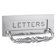 Croft 6358 Letter Plate With Handle Polished Chrome