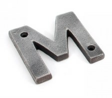 From The Anvil Letter M Antique Pewter