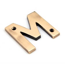 From The Anvil Letters M Polished Bronze