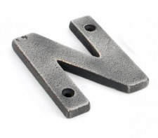 From The Anvil Letter N Antique Pewter