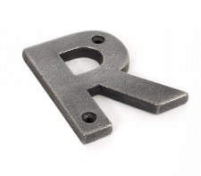 From The Anvil Letter R Antique Pewter