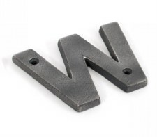 From The Anvil Letter W Antique Pewter