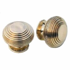 Large BeehiveCupboard Door Knob Renovated Brass