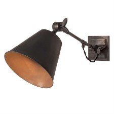 Library Single Adjustable Wall Light Antique