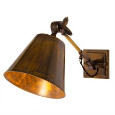 Library Single Adjustable Wall Light Renovated Brass