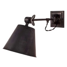 Library Swing Arm Wall Light With Push Switch Antique