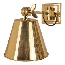 Library Swing Arm Wall Light With Push Switch Polished Brass Unlacquered