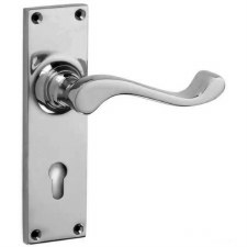 Lincoln Euro Profile Door Lock Handles Polished Chrome