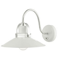 Liden Single Pendant Wall Light White & Chrome