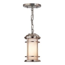 Feiss Lighthouse Outdoor Chain Lantern Brushed Steel