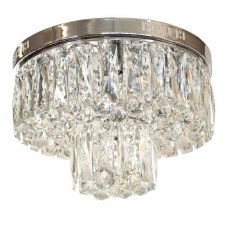 Lilou 6 Light Flush Crystal Pendant Chrome