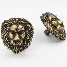 Lion Cupboard Knob Antique Brass