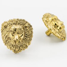 Lion Cupboard Knob Brass