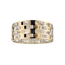 Lola 5 Light Flush Pendant Crystal & Gold