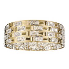 Lola 6 Light Flush Pendant Crystal & Gold