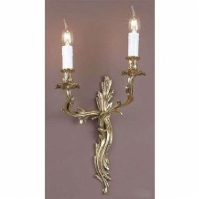 Louis Double Wall Light RH Polished Brass