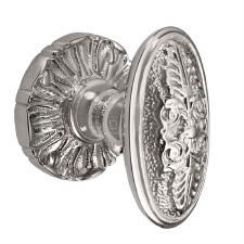 Brassart Louis XV Mortice Door Knobs Polished Chrome