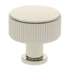 Lucia Reeded Cabinet Knob 35mm Polished Nickel PVD