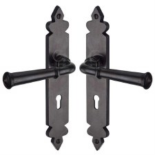 Heritage Ludlow Lock Door Handle RDB5800 Rustic Dark Bronze Heritage Ludlow Lock Door Handle RDB5800 Rustic Dark Bronze