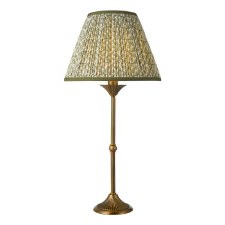 Lydian Table Lamp Antique Bronze & Green Esther Shade