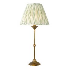 Lydian Table Lamp Antique Bronze & Green Ikat Shade