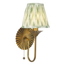 Lydian Wall Light Antique Bronze & Green Ikat Shade