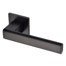 Sorrento Madrid Square Rose Door Handle Matt Black