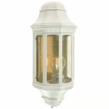 Elstead Malaga Flush Outdoor Wall Light Lantern White