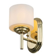 Feiss Malibu Bathroom Wall Light Polished Brass