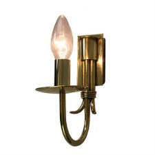 Malmo Single Wall Light Polished Brass Unlacquered