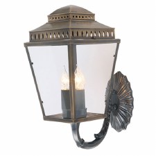 Elstead Mansion House Outdoor Wall Light Lantern Antique Brass