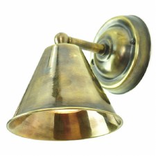 Map Room Small Single Wall Light Antique Brass