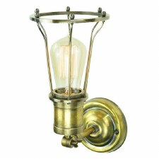 Marconi Single Wall Light Antique Brass