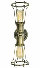 Marconi Double Wall Light Antique Brass