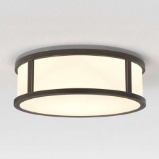 Mashiko Small Flush Round Ceiling Light Bronze